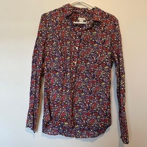 JCrew Floral Button Down